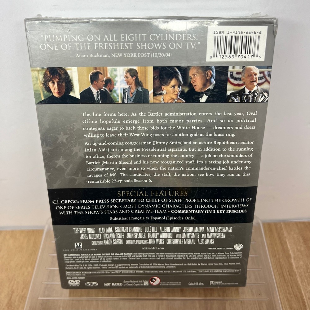 The West Wing The Complete Sixth Season DVD Box Set Drama TV Series Widescreen - Picture 2 of 5